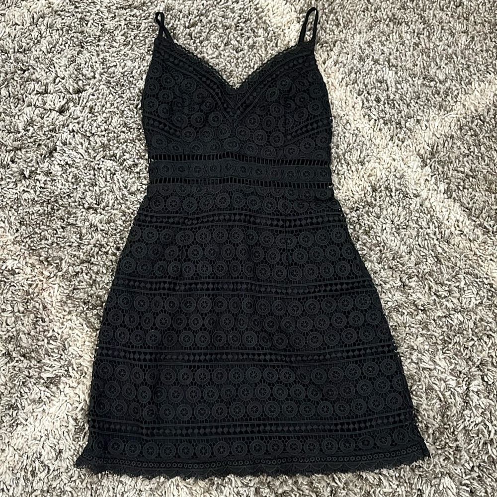 Abercrombie & Fitch Black Lace Casual Dress sz XS